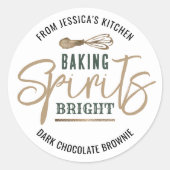 Sticker Rond Vacances Baking Spirits Bright Cookie Exchange Gol (Devant)