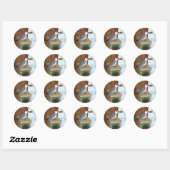 Sticker Rond Vacances Bird House (Feuille)
