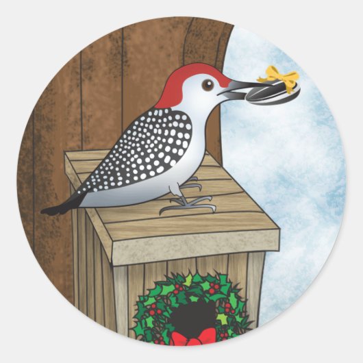 Sticker Rond Vacances Bird House (Devant)