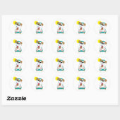 Sticker Rond Vacances de marionnettes (Feuille)