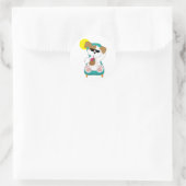 Sticker Rond Vacances de marionnettes (Sac)