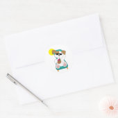Sticker Rond Vacances de marionnettes (Enveloppe)