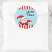 Sticker Rond Vacances de Noël pour les soins de santé (Sac)