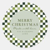 Sticker Rond Vacances de Nourriture Maison Cuisine de Noël Véri (Devant)