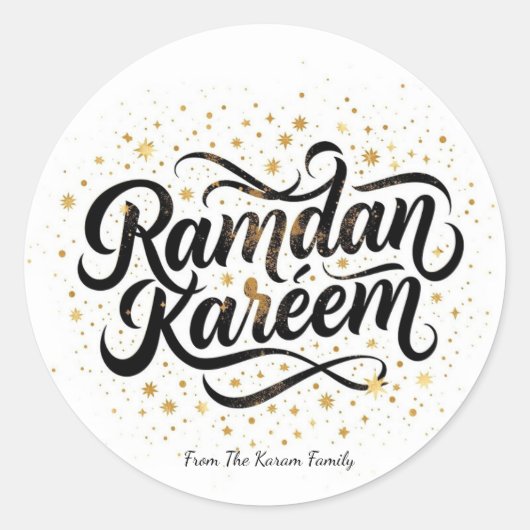 Sticker Rond vacances de Ramadan Kareem (Devant)