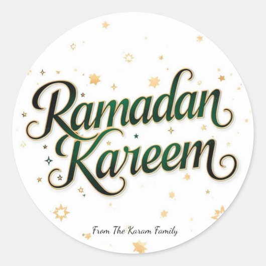 Sticker Rond vacances de Ramadan Kareem (Devant)