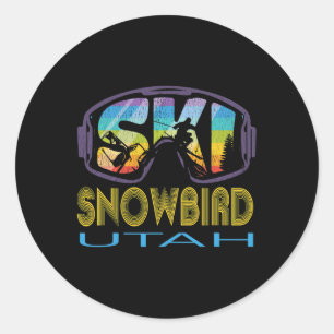 Sticker Rond Vacances de ski à Snowbird Utah