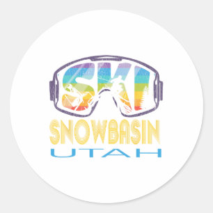 Sticker Rond Vacances de ski à Utah Ski Snows