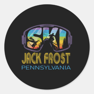 Sticker Rond Vacances de ski Jack Frost Pennsylvanie
