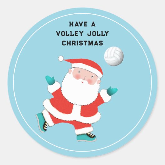 Sticker Rond Vacances de volley-ball (Devant)