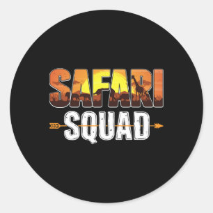 Sticker Rond Vacances d'été en famille africaine Safari S