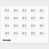 Sticker Rond Vacances d'hiver (Feuille)