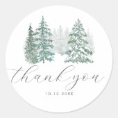 Sticker Rond Vacances d'hiver (Devant)