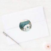 Sticker Rond Vacances d'hiver cosy dans la nature | Joy Script (Enveloppe)