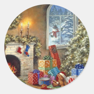 Sticker Rond Vacances douillettes