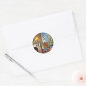 Sticker Rond Vacances douillettes (Enveloppe)
