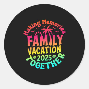 Sticker Rond Vacances en famille 2025 ambiance réunion de famil