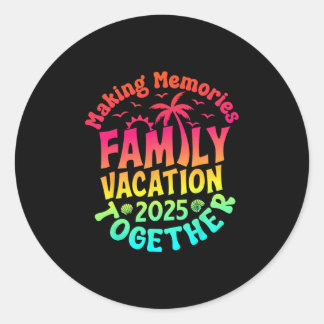 Sticker Rond Vacances en famille 2025 ambiance réunion de famil