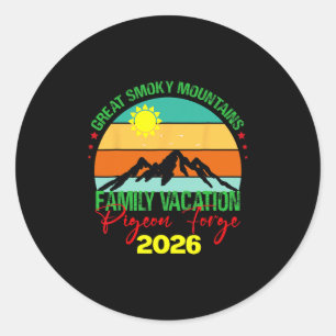 Sticker Rond Vacances en famille à Pigeon Forge dans les Grande