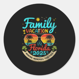 Sticker Rond Vacances en famille Floride 2025 Floride Groupe Ét