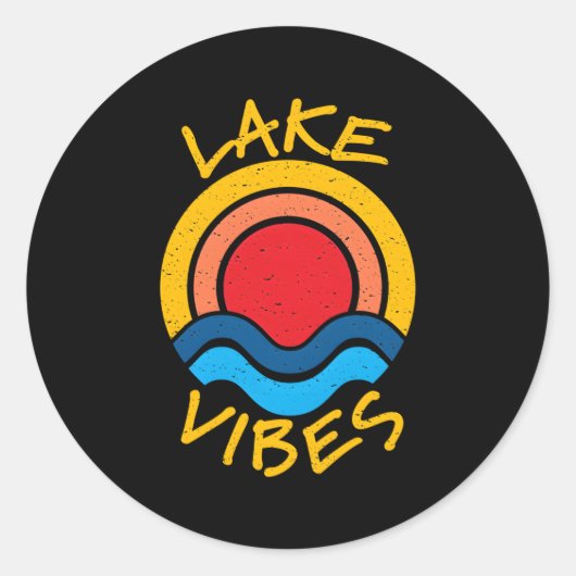 Sticker Rond Vacances en mode lac S (Devant)