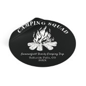 Sticker Rond Vacances familiales sur mesure Camping-fire Trip