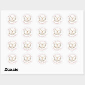 Sticker Rond Vacances hiver Deer Wreath (Feuille)
