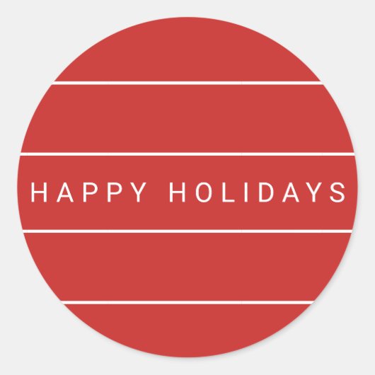 Sticker Rond Vacances Joyeuses Et Modernes (Devant)