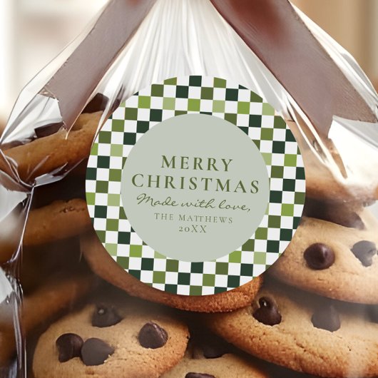 Sticker Rond Vacances Nourriture Maison Biscuits De Noël Vérifi