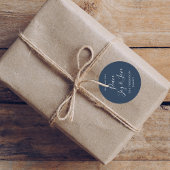 Sticker Rond Vacances Paix Simple Joie Amour Script de calligra