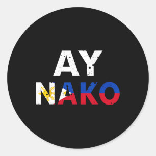 Sticker Rond Vacances Philippines Souvenir Vintage Homme