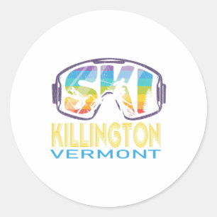 Sticker Rond Vacances ski Killington Vermont