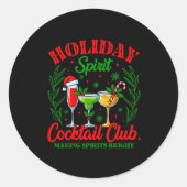 Sticker Rond Vacances Srit Tail Club Noël Boisson Noël Noël Vac (Devant)