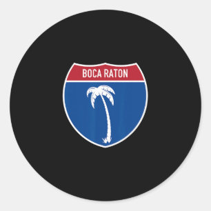 Sticker Rond Vacances sur l'autoroute interstate Boca Raton Flo