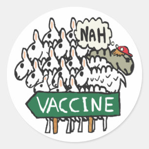 Sticker Rond Vaccination contre la cire des moutons