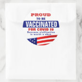Sticker Rond Vaccination du virus 19 (Sac)