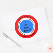 Sticker Rond Vaccination Fauci Ouchie J'Ai Été Super Augmenté (Enveloppe)