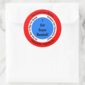 Sticker Rond Vaccination Fauci Ouchie J'Ai Été Super Augmenté (Sac)
