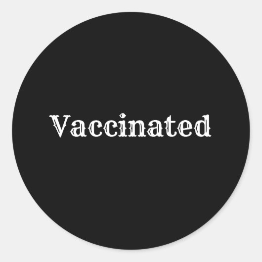 Sticker Rond Vacciné (Devant)