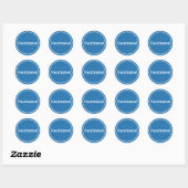 Sticker Rond Vacciné (bleu) (Feuille)
