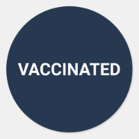 Vacciné bleu marine foncé blanc personnalisable