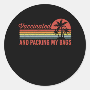 Sticker Rond Vacciné et emballage de mes sacs