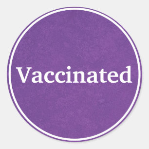 Sticker Rond Vacciné (pourpre)