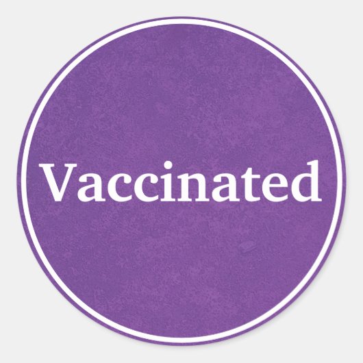 Sticker Rond Vacciné (pourpre) (Devant)