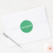 Sticker Rond Vacciné (vert) (Enveloppe)