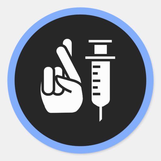 Sticker Rond Vaccins de bonne chance - Médecin (Devant)