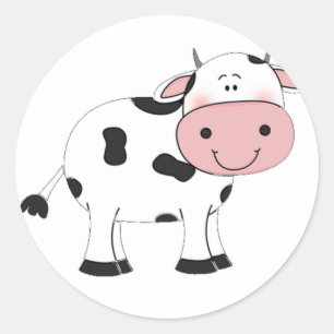 Sticker Rond Vache