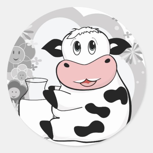 Sticker Rond Vache (Devant)