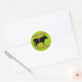 Sticker Rond Vache A Socky (Enveloppe)