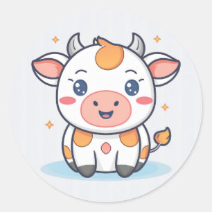 Sticker Rond Vache animale mûre